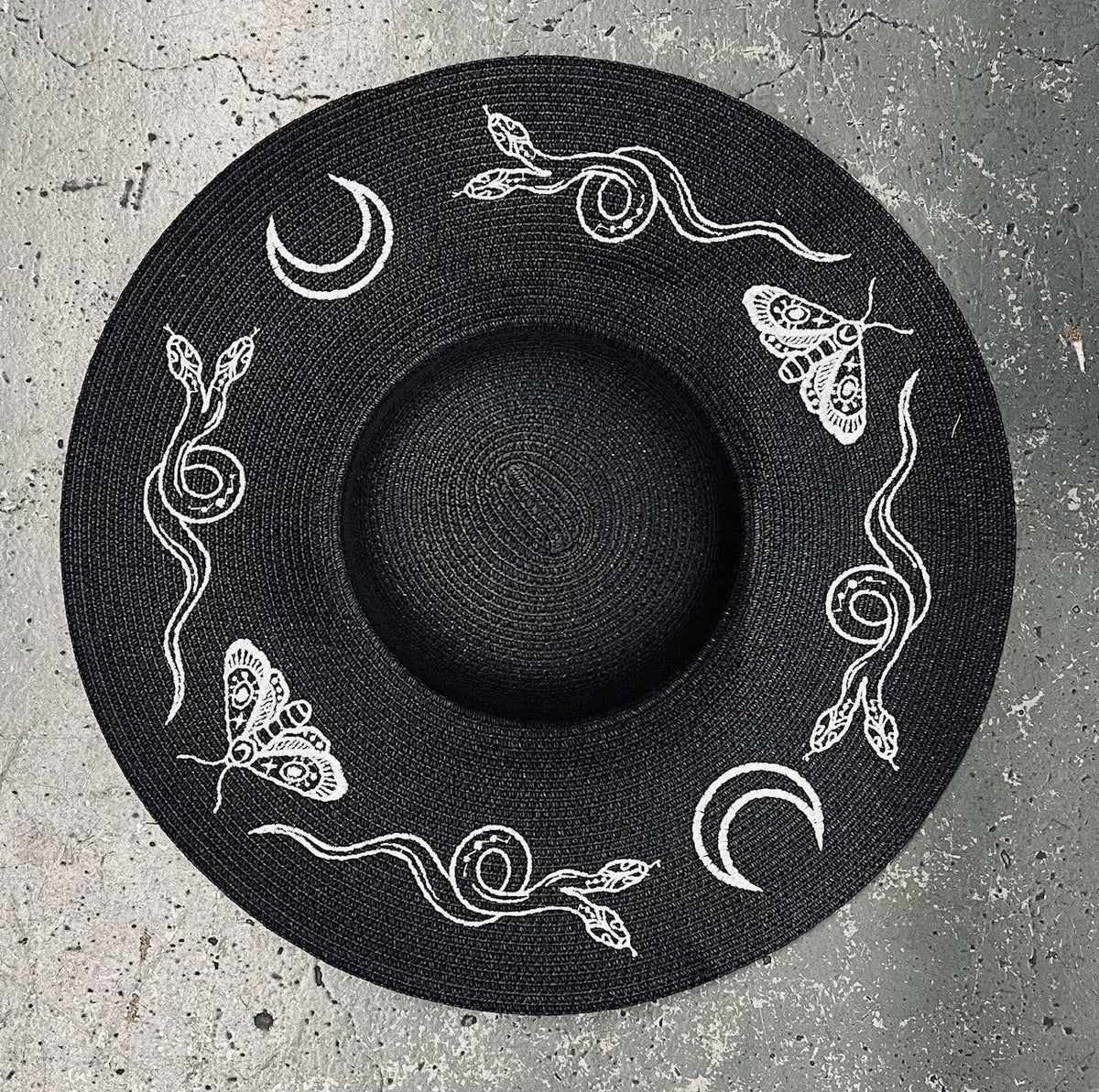 Floppy Sun Hat - XL Brim - Snake Moon