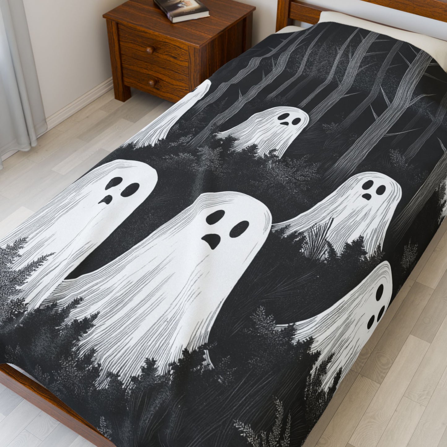 Forest Ghosts Velveteen Plush Blanket