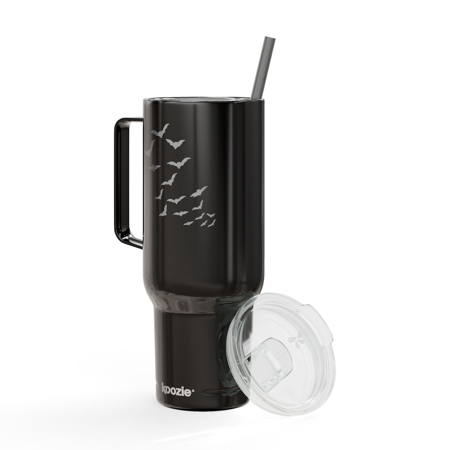 Batty Engraved 40oz Insulated Tumbler with Lid - Black Travel Mug