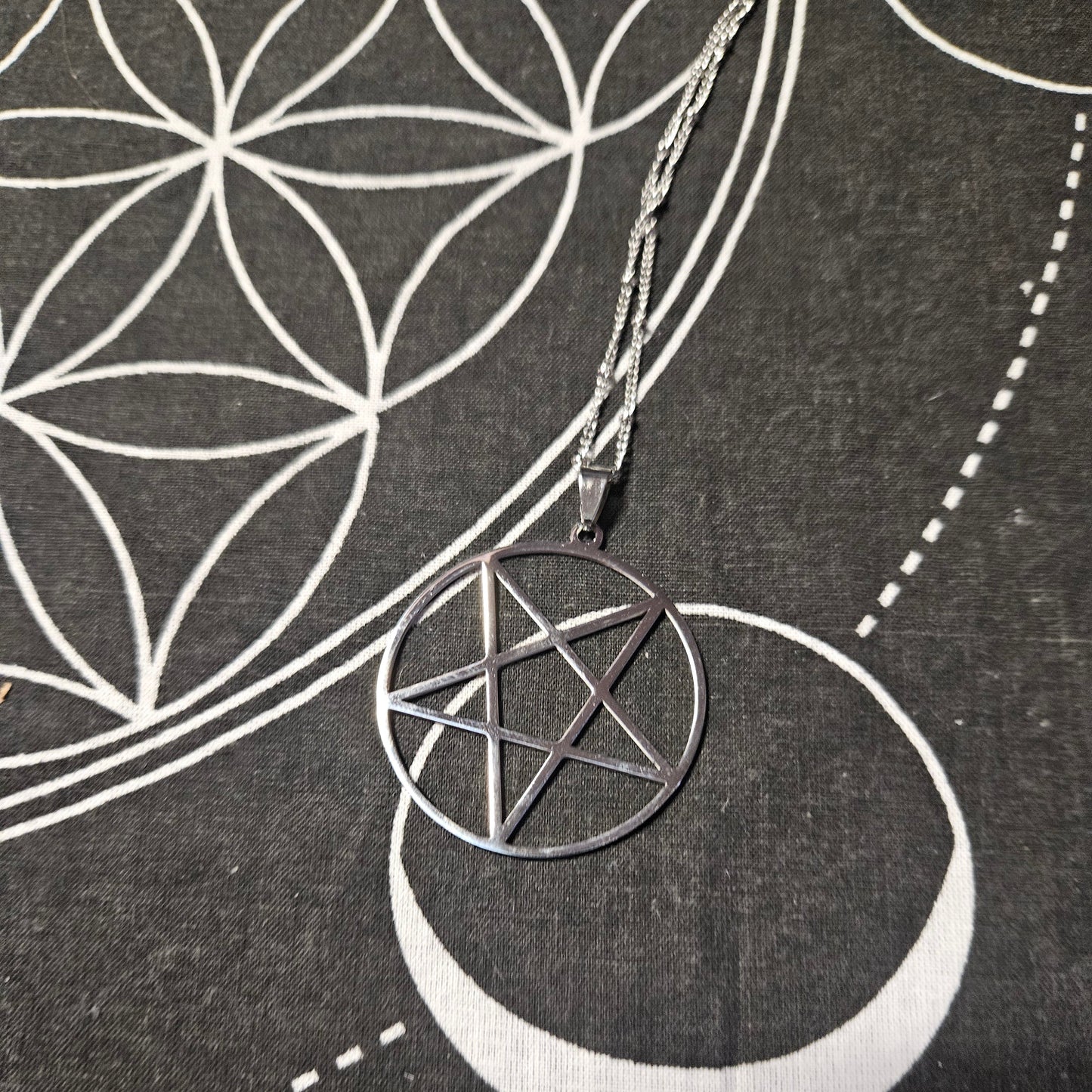 Pentagram Dark Stainless Steel Necklace