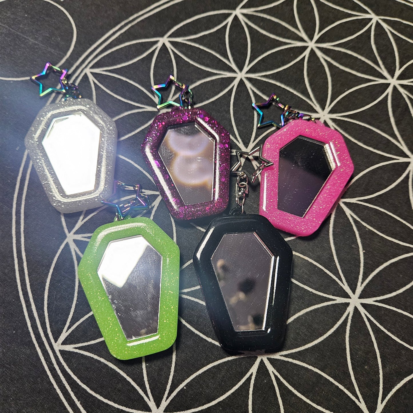 Coffin Mirror Keychain