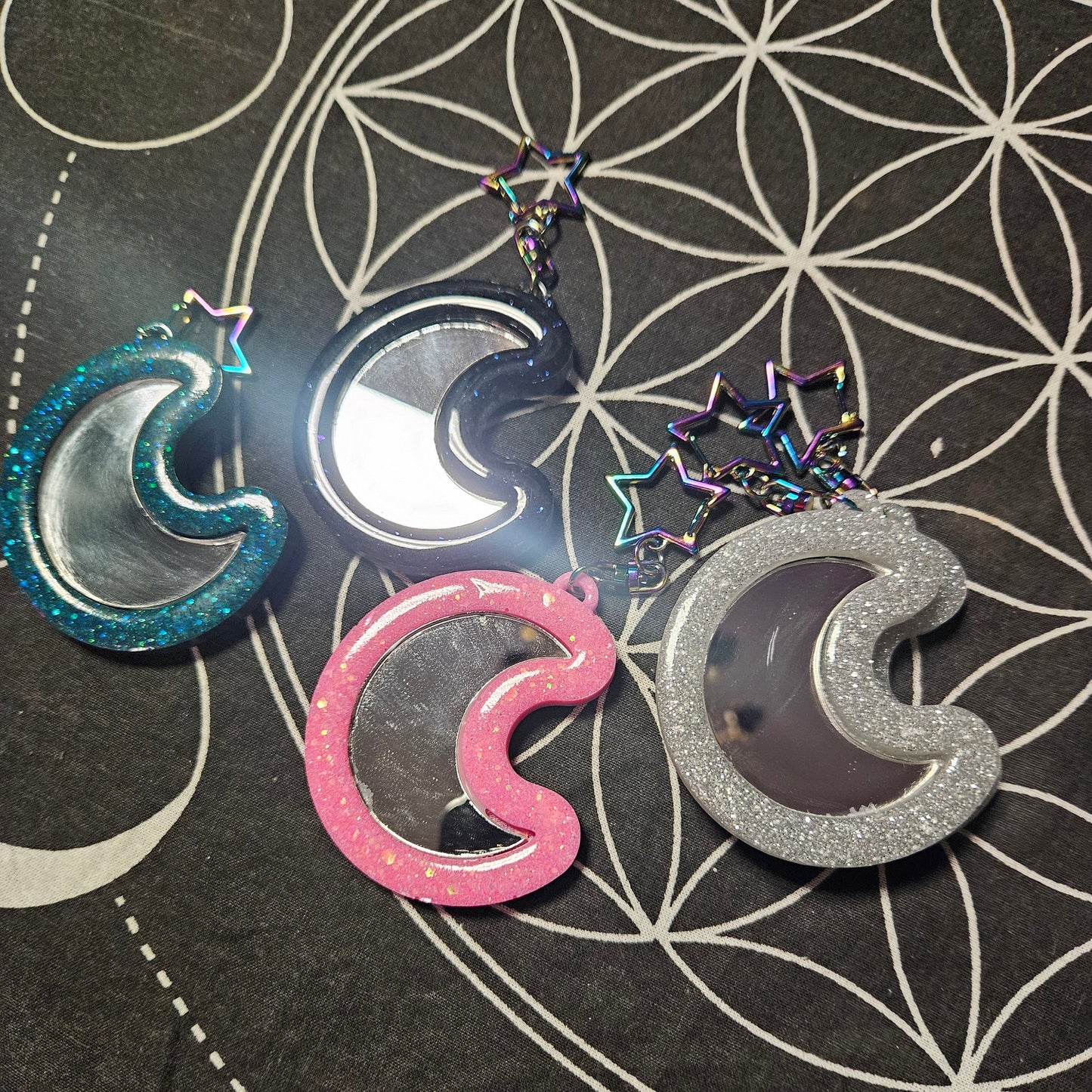 Crescent Mirror Keychain
