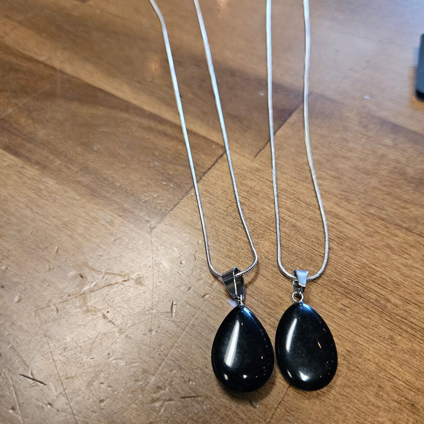 Obsidian Tear Drop Necklace