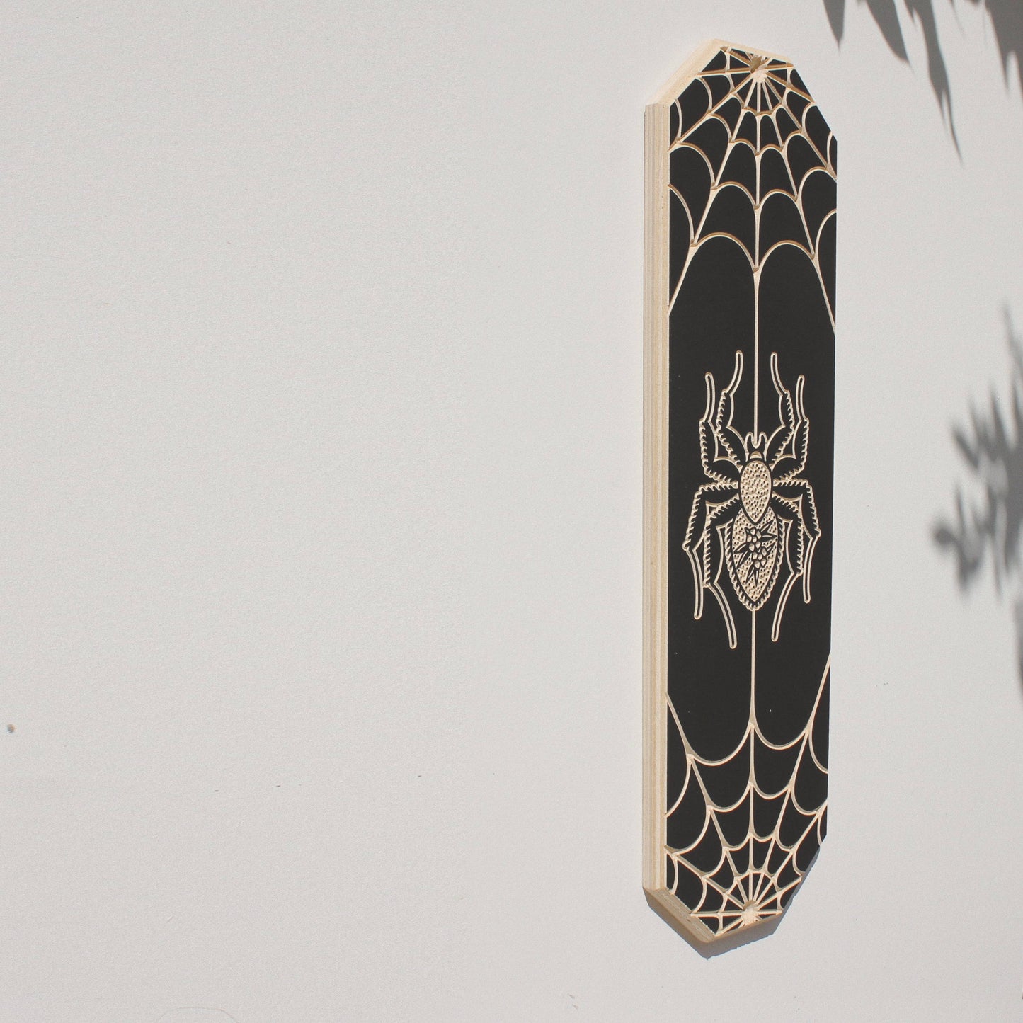 Carved Spider Wall Hanging
