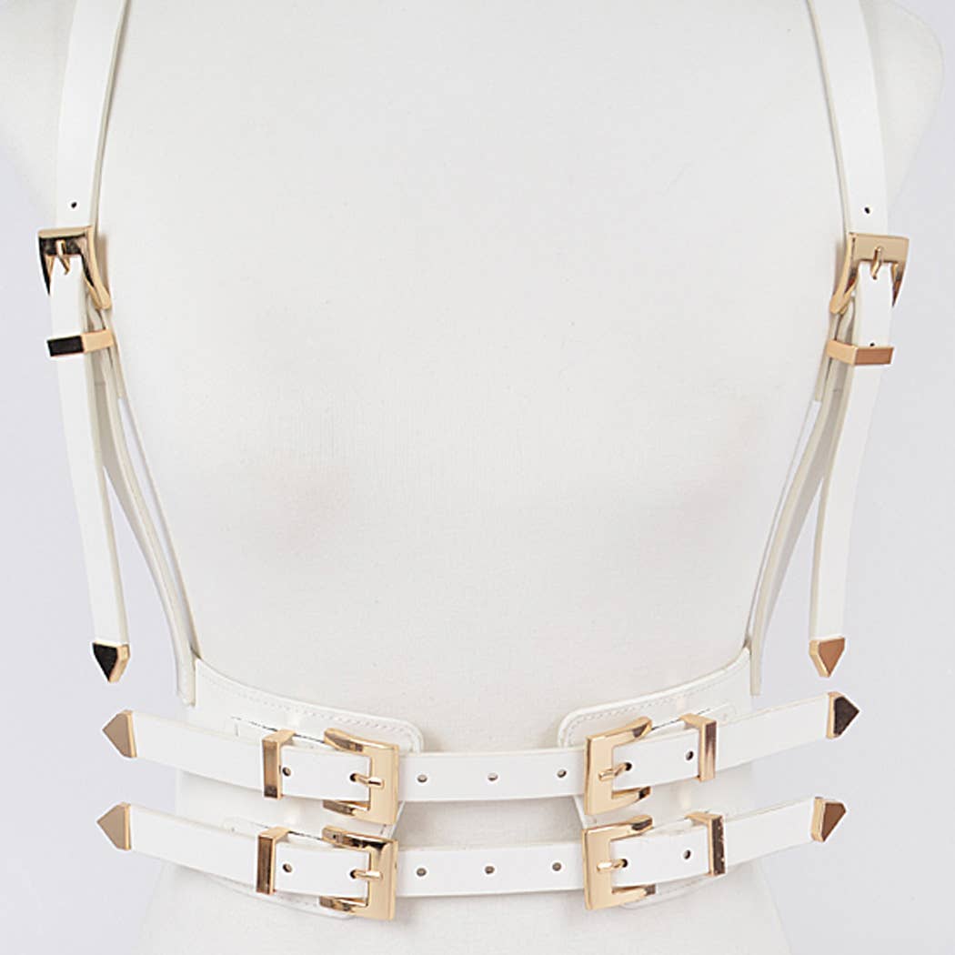 Multi Buckle Plus Size Harness Belt