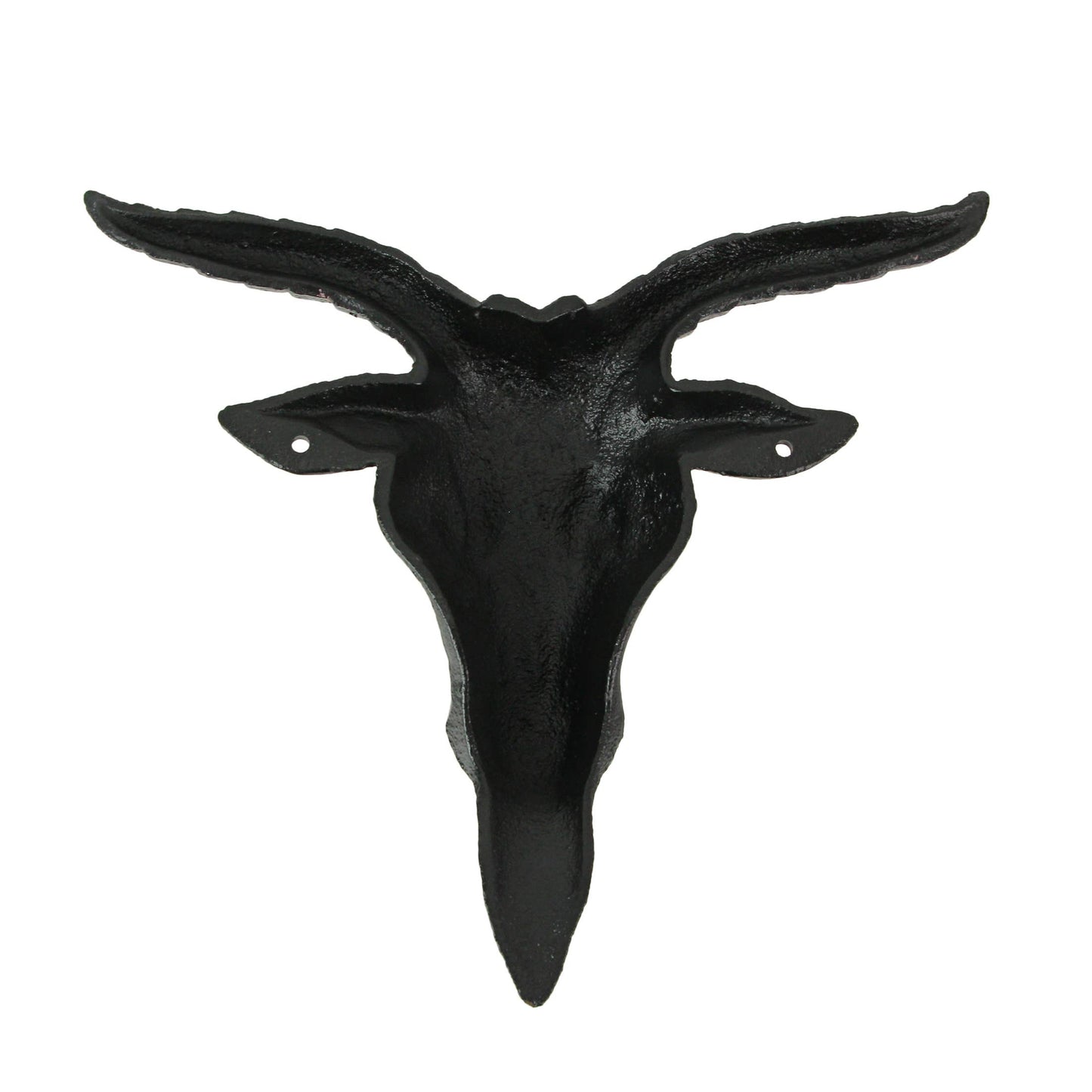 Black Enamel Cast Iron Baphomet Head Wall Hanging Decor