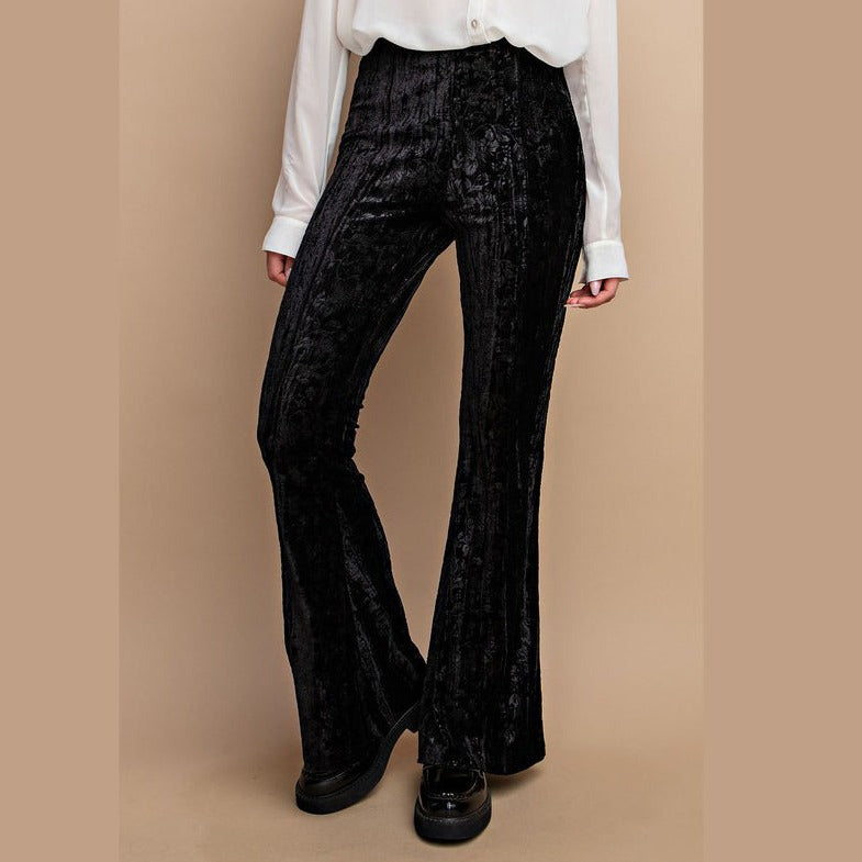 Textured Velvet High-rise Flare Pants – Blaspheme Boutique