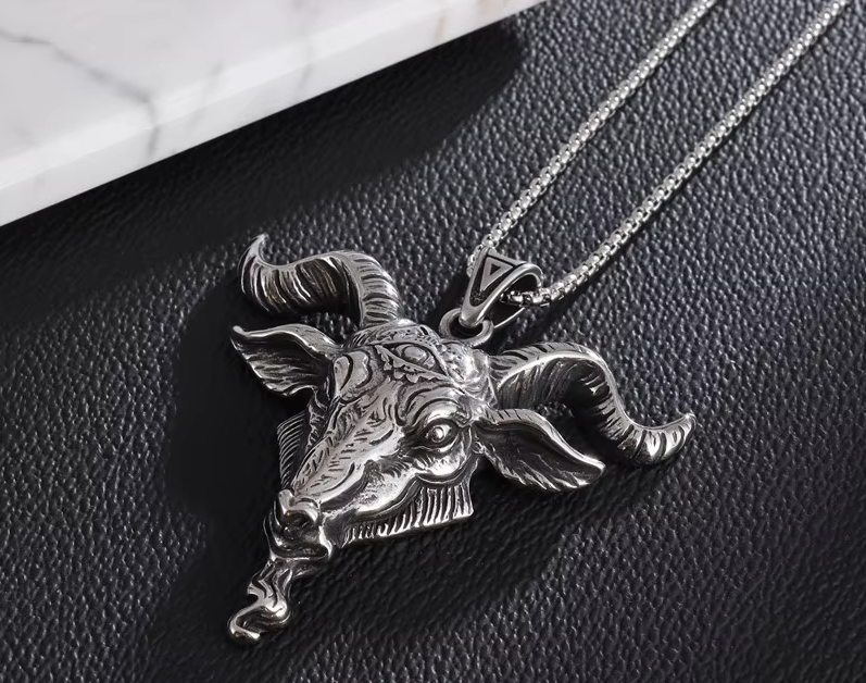 Baphomet Head Necklace