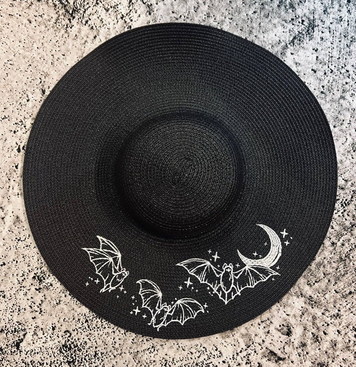 Batty Moon Floppy Sun Hat XL Brim