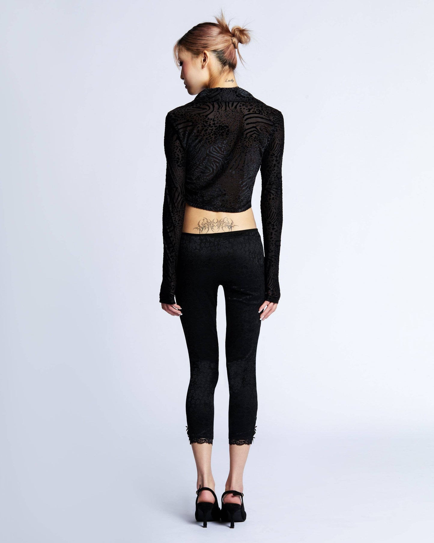 Floral Lace Capri Pants