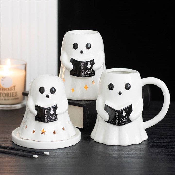 Ghost Stories Reading Ghost Halloween Mug