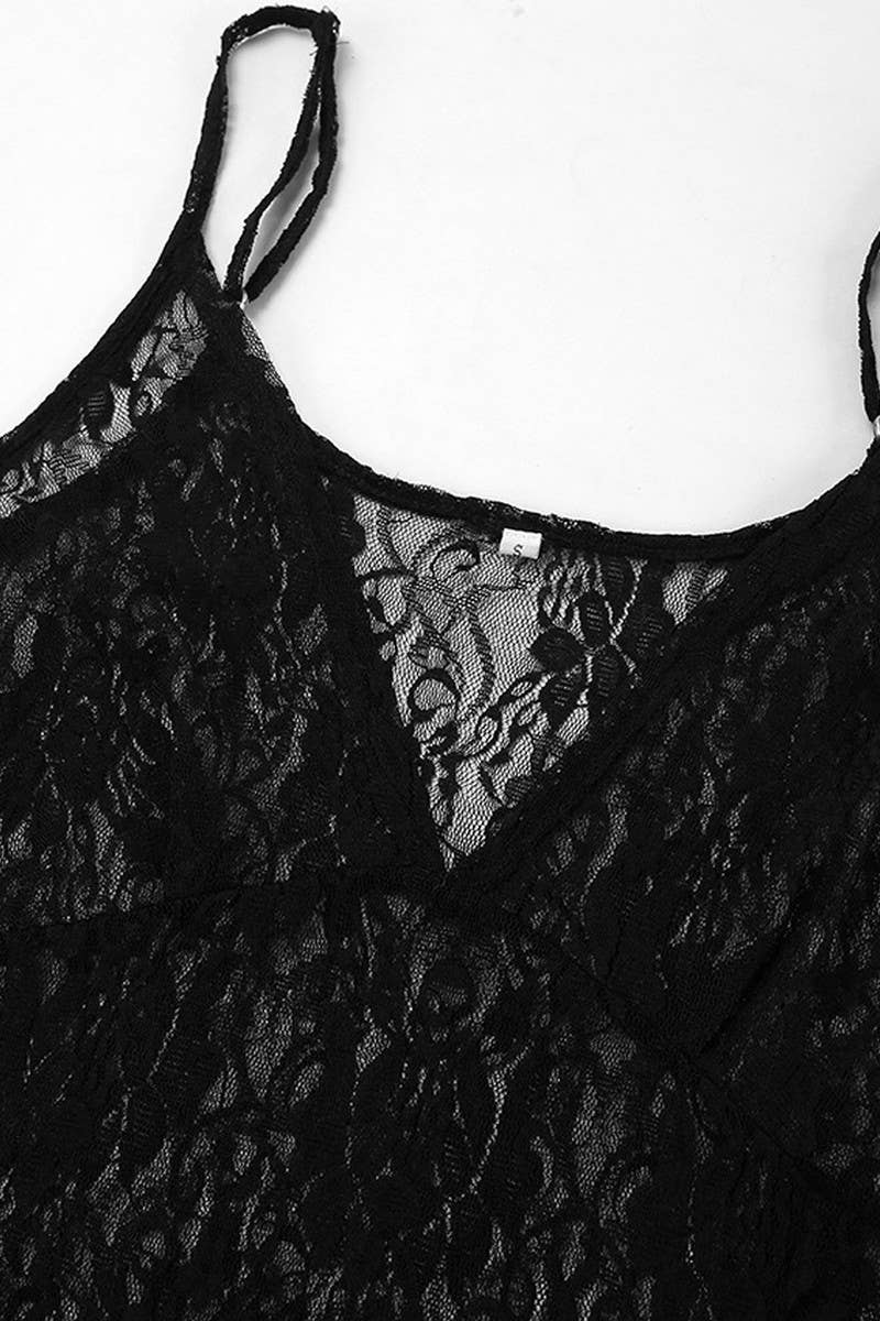 Gossamer Sheer Lace Dress