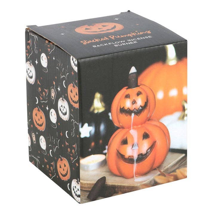 Stacked Pumpkins Halloween Backflow Incense Burner