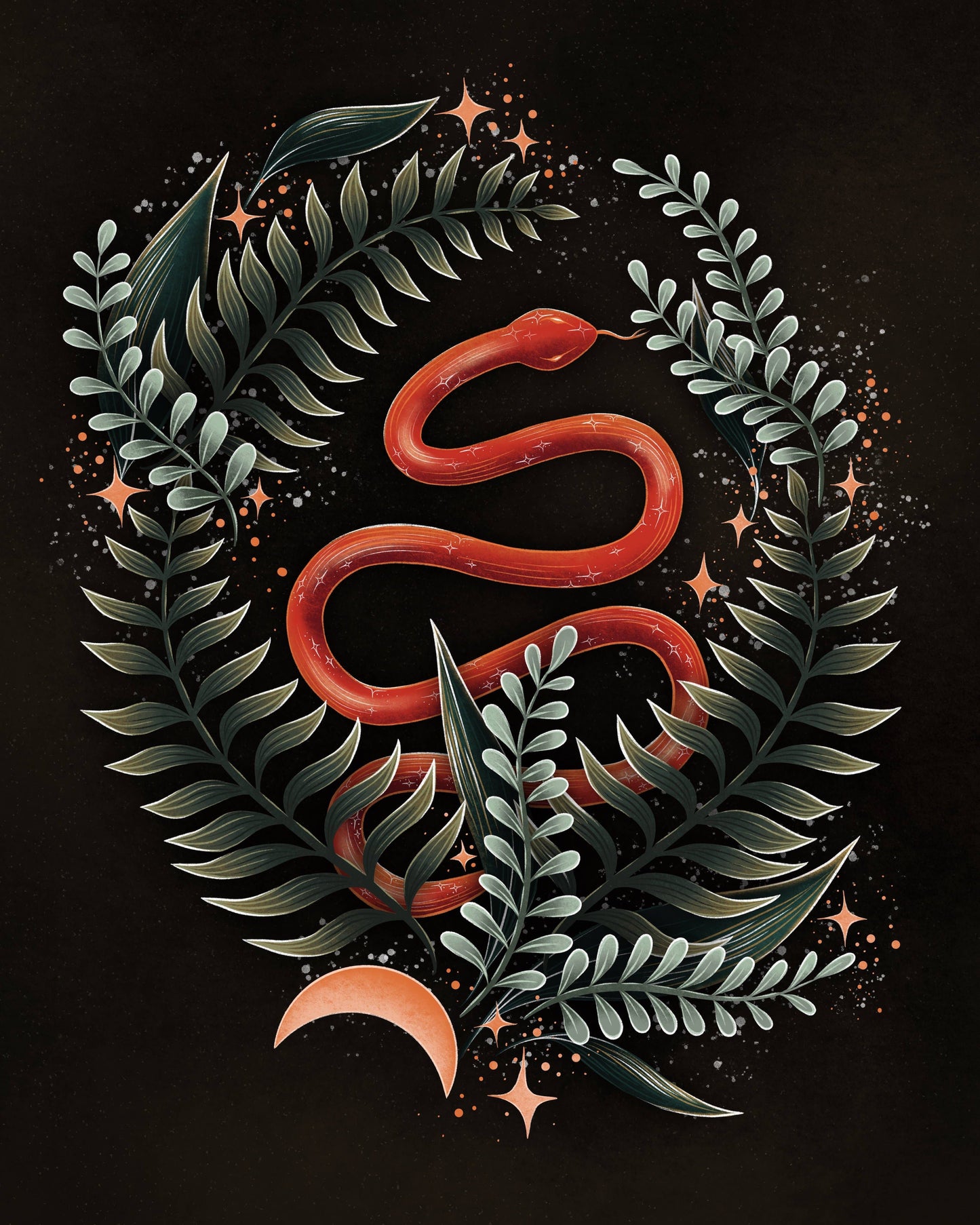 Dark Celestial Snake Print (5x7", 8x10")