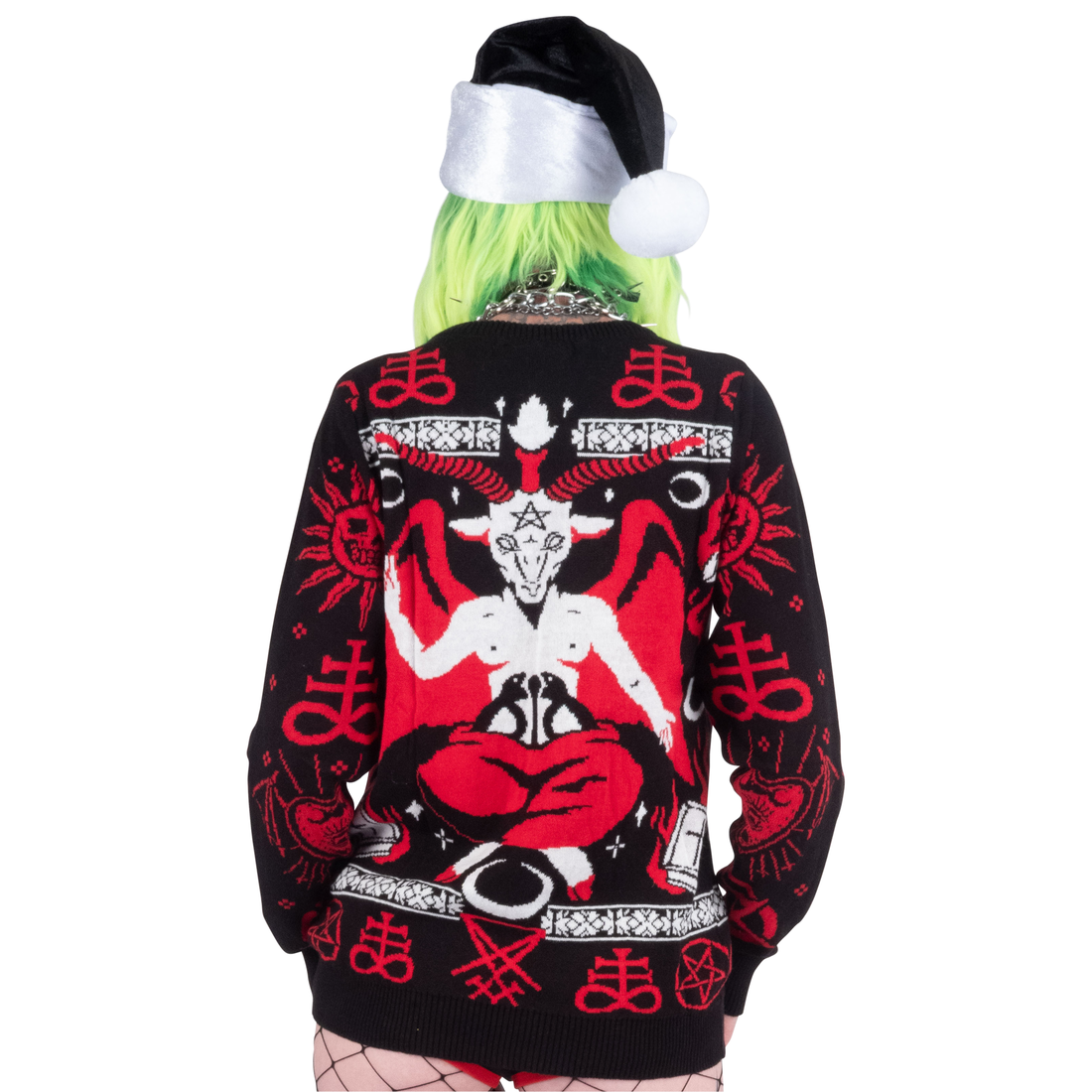 Satanic christmas knit sales sweater