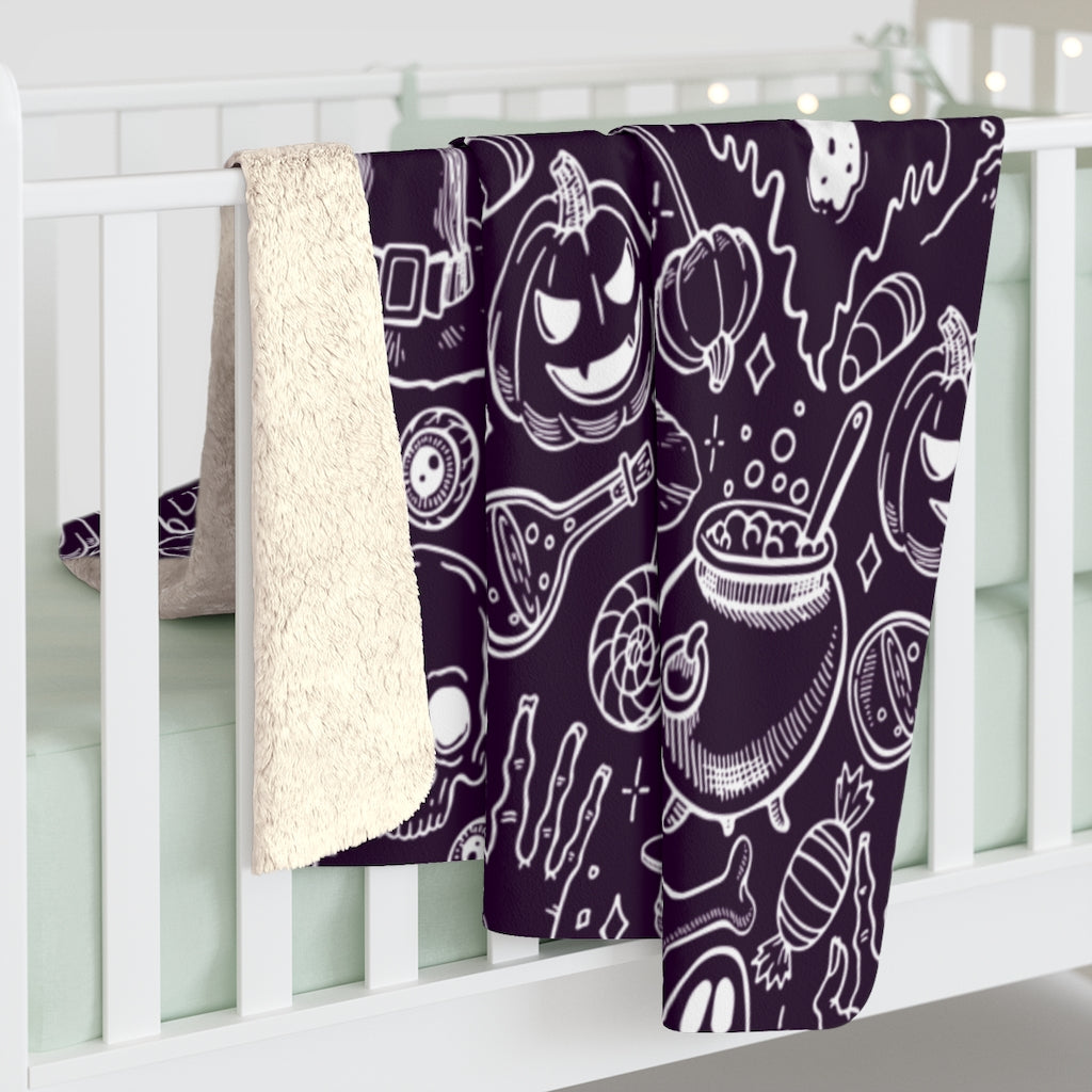 Spooky Stuff Sherpa Fleece Blanket