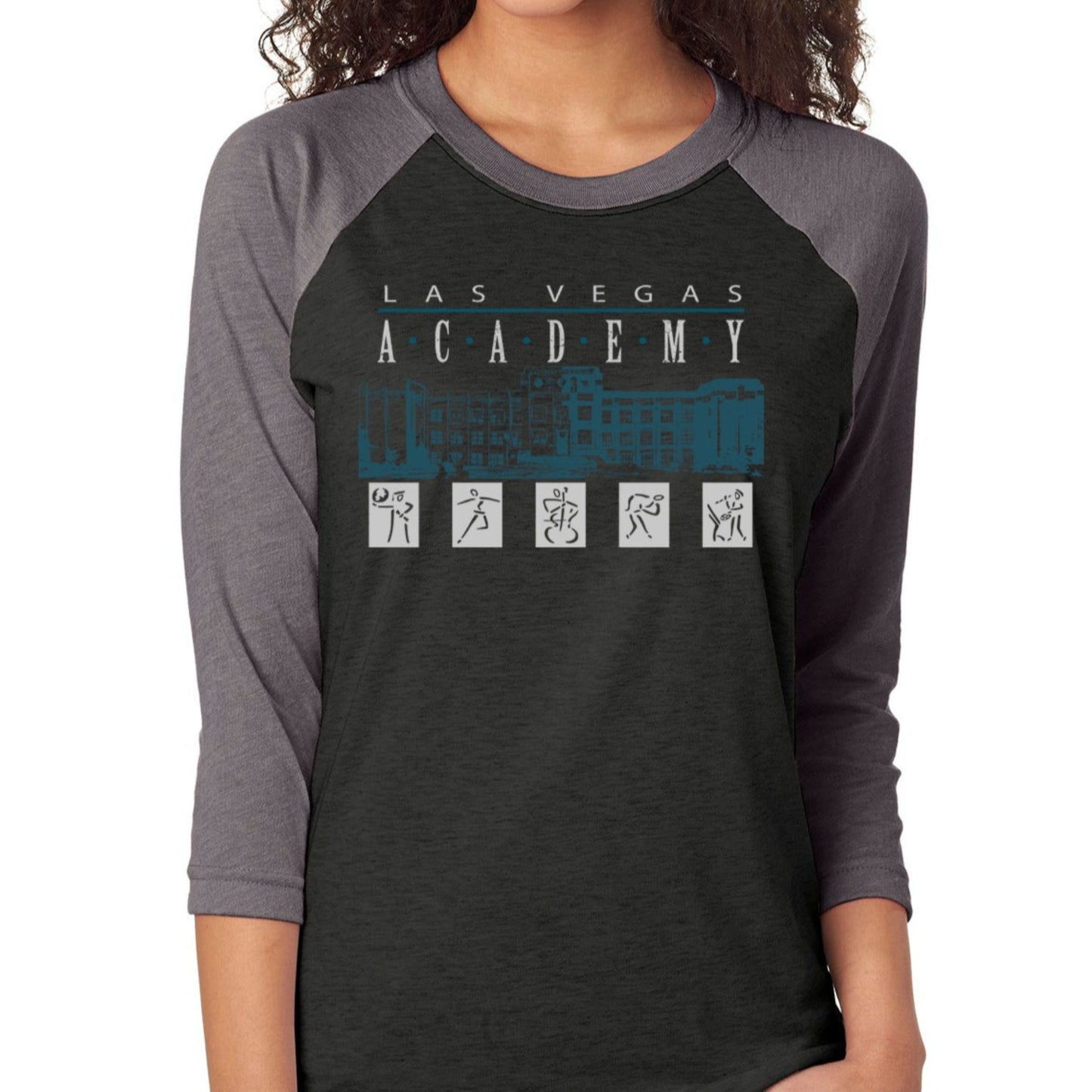 Las Vegas Academy Building Raglan T-Shirt