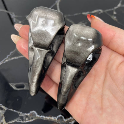 Silver Sheen Obsidian Raven