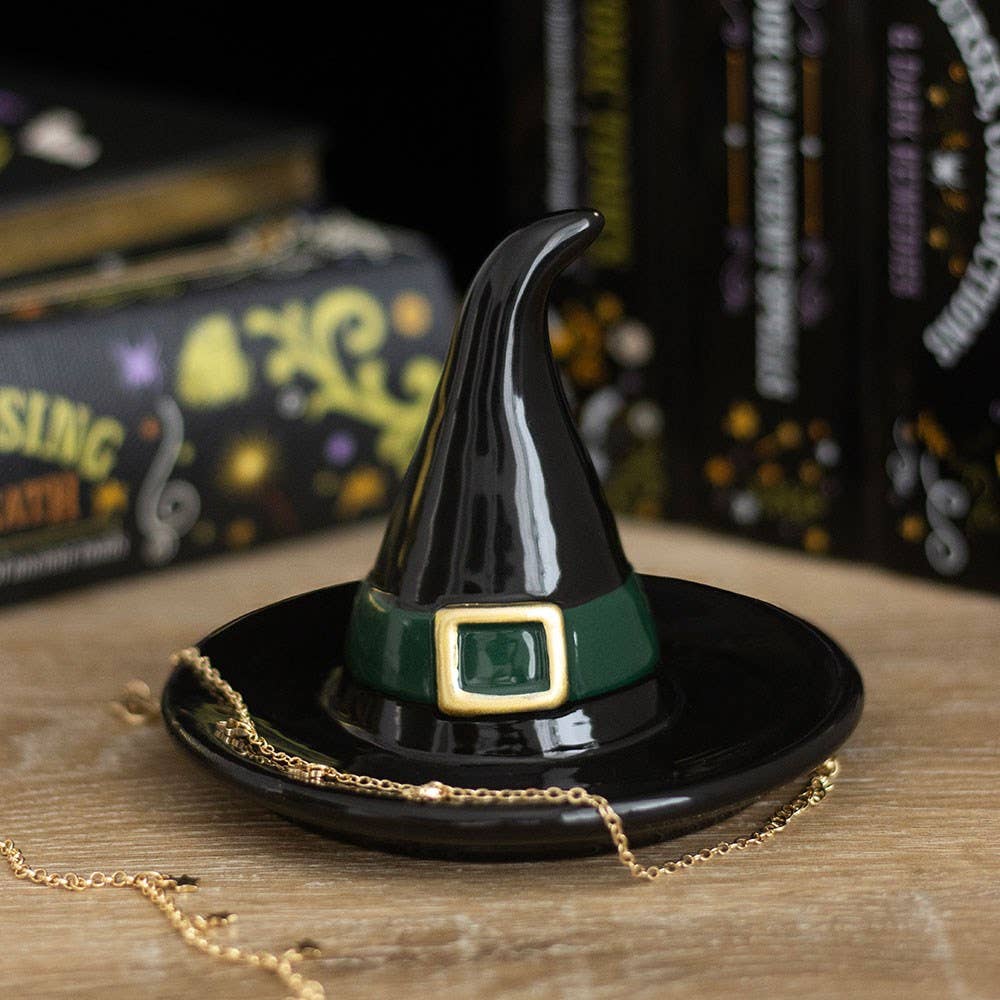 Black Witch Hat Halloween Trinket Dish