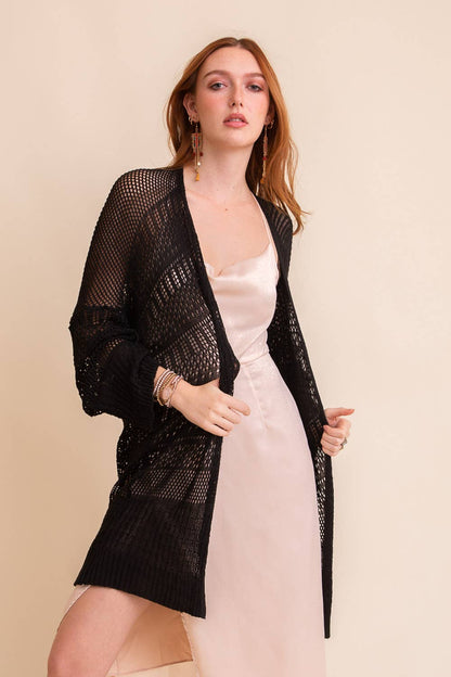 Cozy Open-Front Knit Cardigan