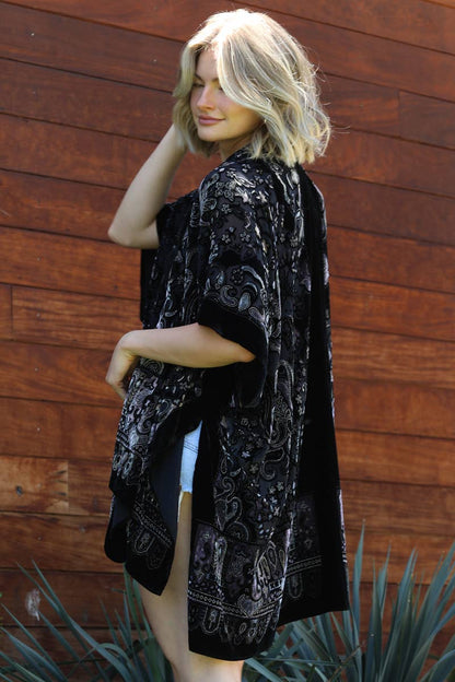 Witching Hour Wrap Velvet Kimono