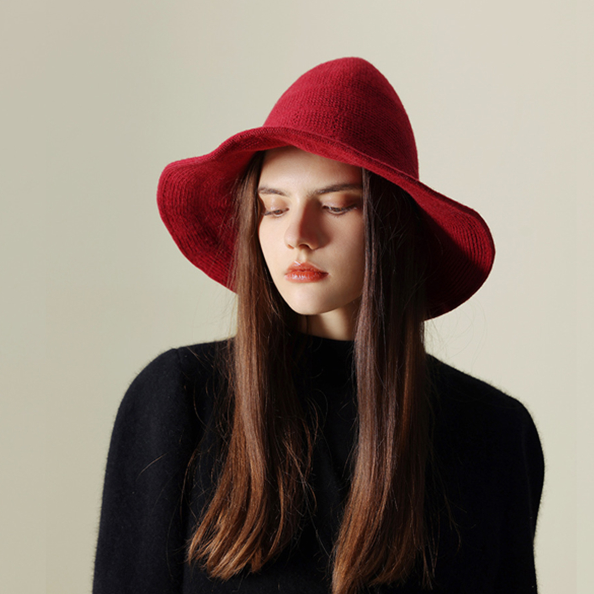 Classic Halloween Witch Hat Knit Pointed Top_CWAH3990