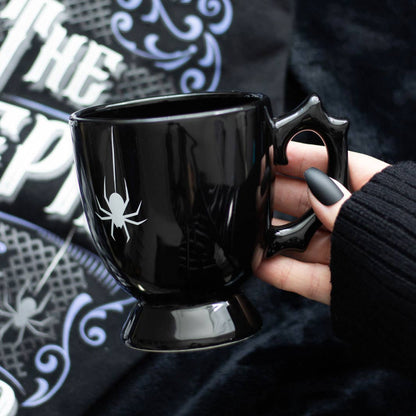 Gothic Halloween Black Spider Teacup