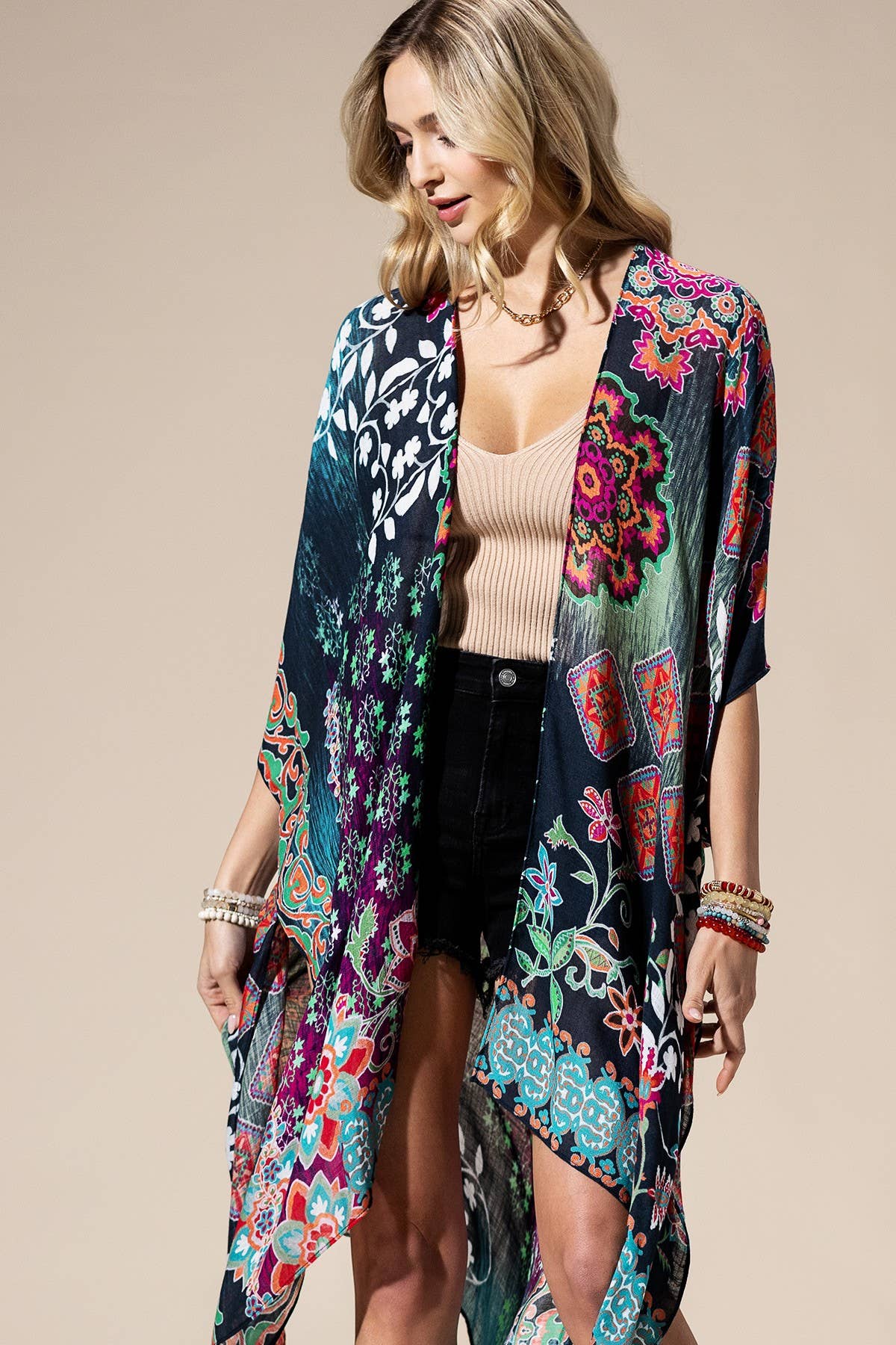 Midnight Mosaic Kimono