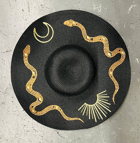 Western Snakes Floppy Sun Hat XL Brim