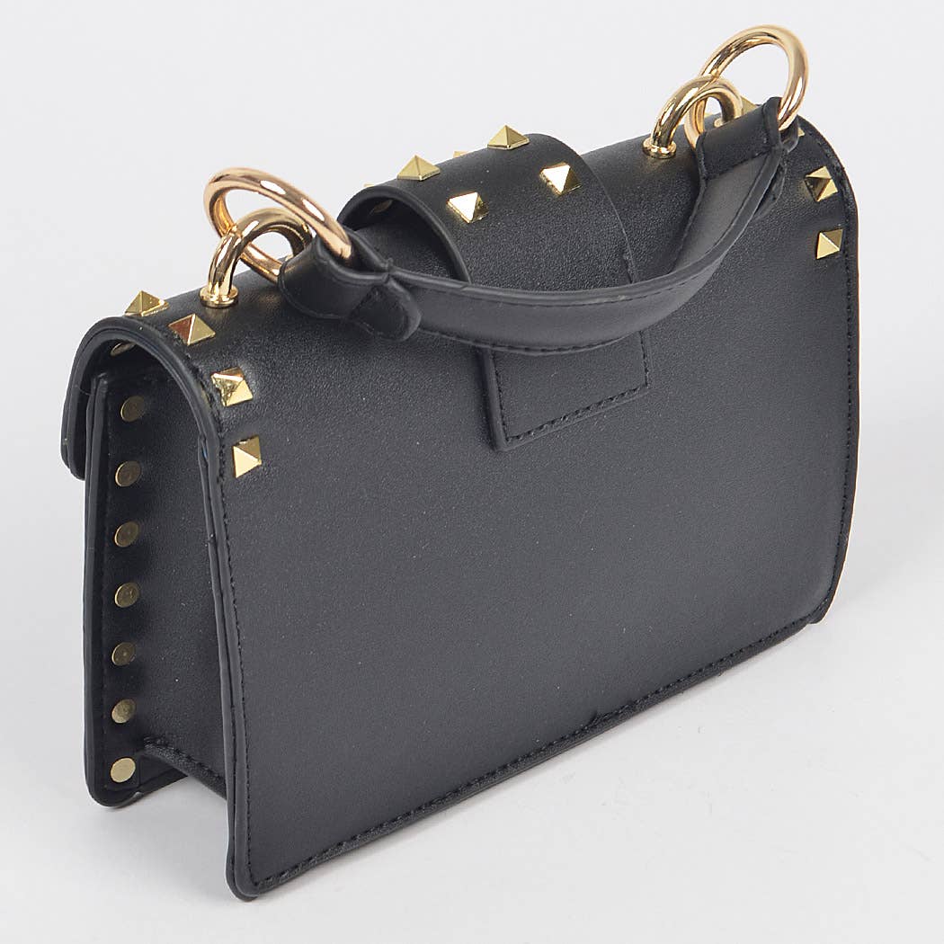 Studded Top Handle Clutch