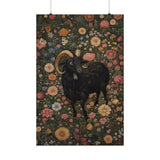 Goat In The Garden Matte Vertical Poster