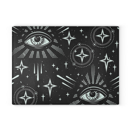 Cosmic Eyes Glass Cutting Board