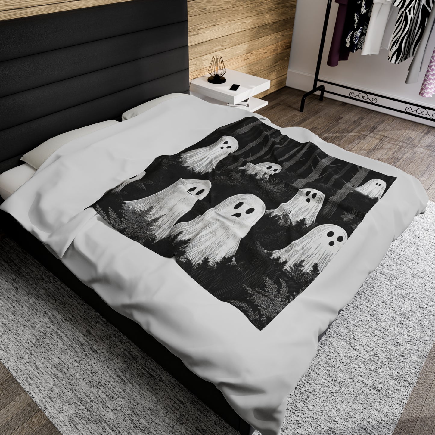 Forest Ghosts Velveteen Plush Blanket