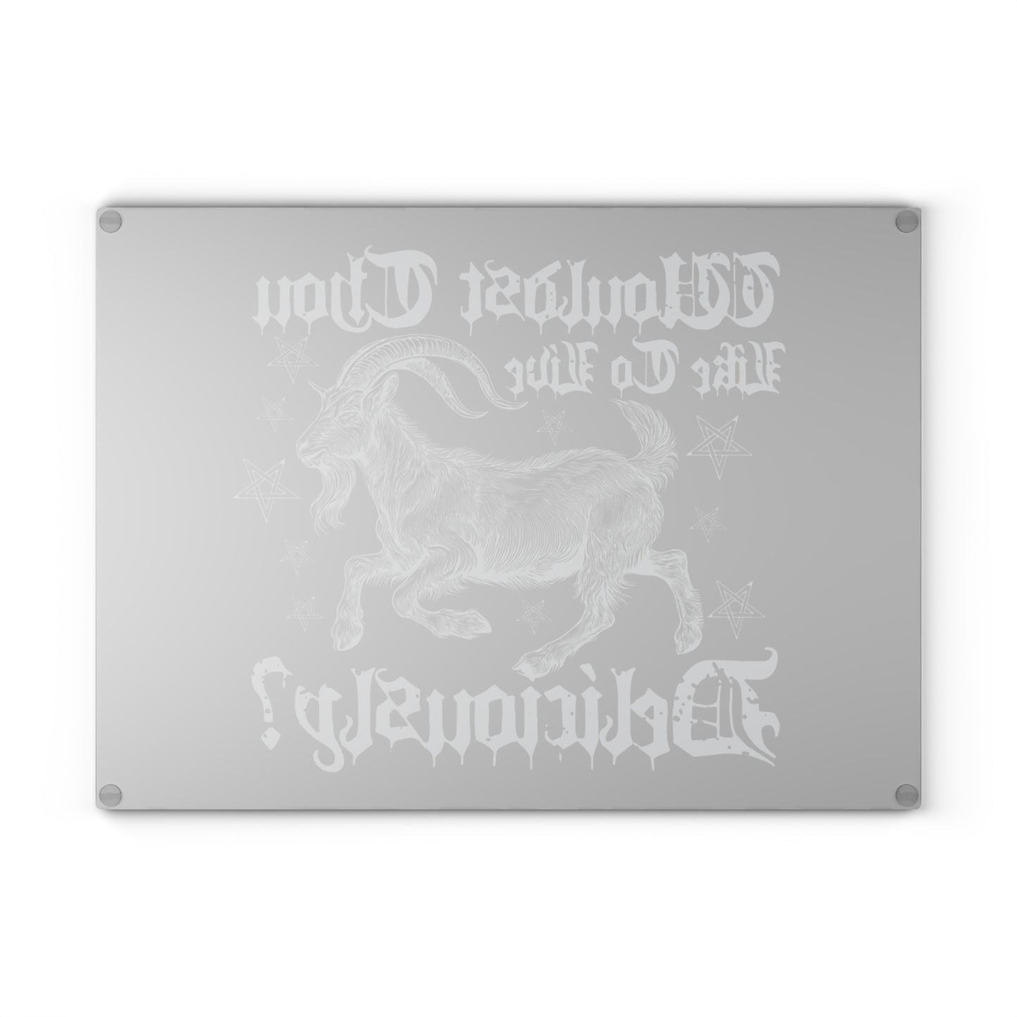 Live Deliously Glass Cutting Board