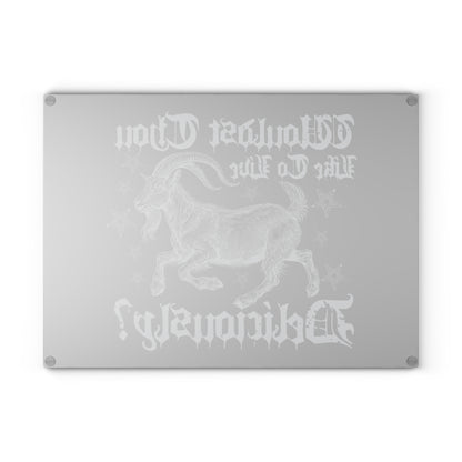 Live Deliously Glass Cutting Board