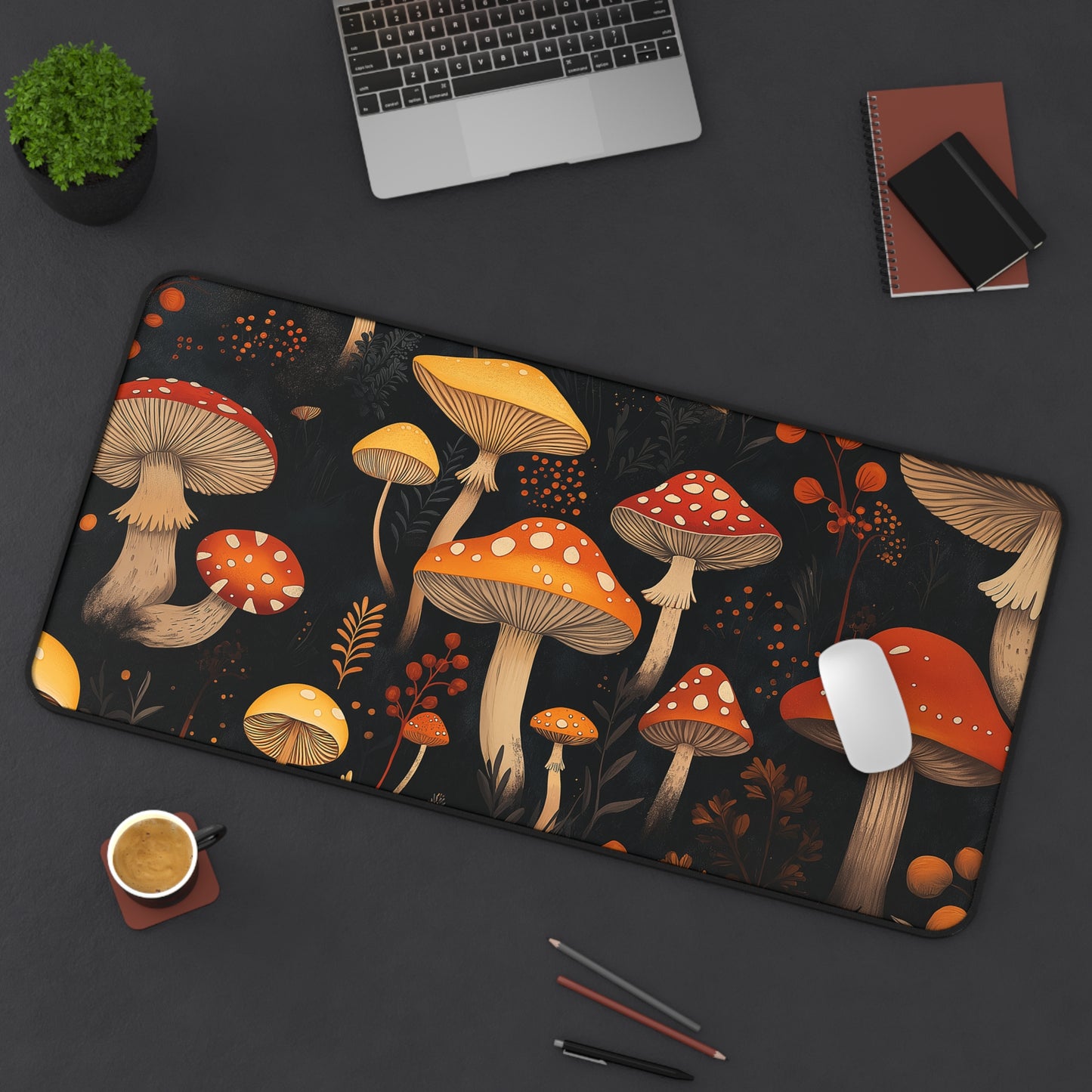 Mushrooms Desk Mat