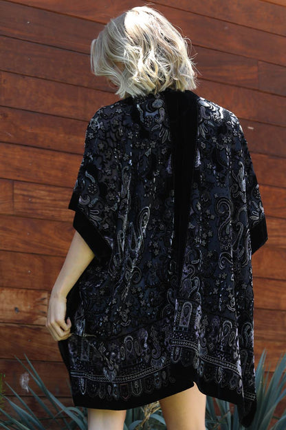Witching Hour Wrap Velvet Kimono