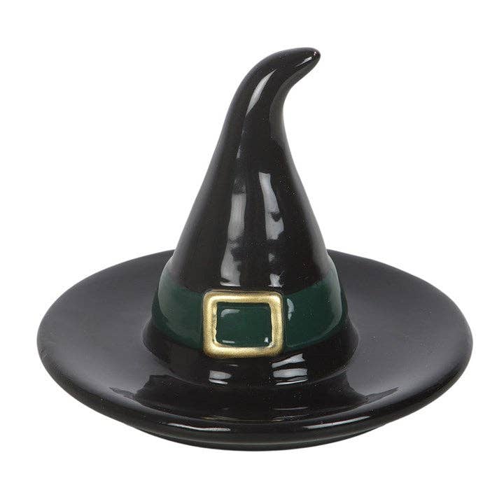 Black Witch Hat Halloween Trinket Dish