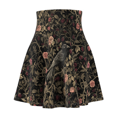 Floral Raven Women's Skater Skirt