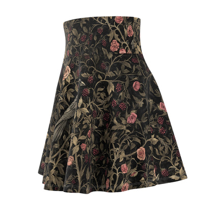 Floral Raven Women's Skater Skirt