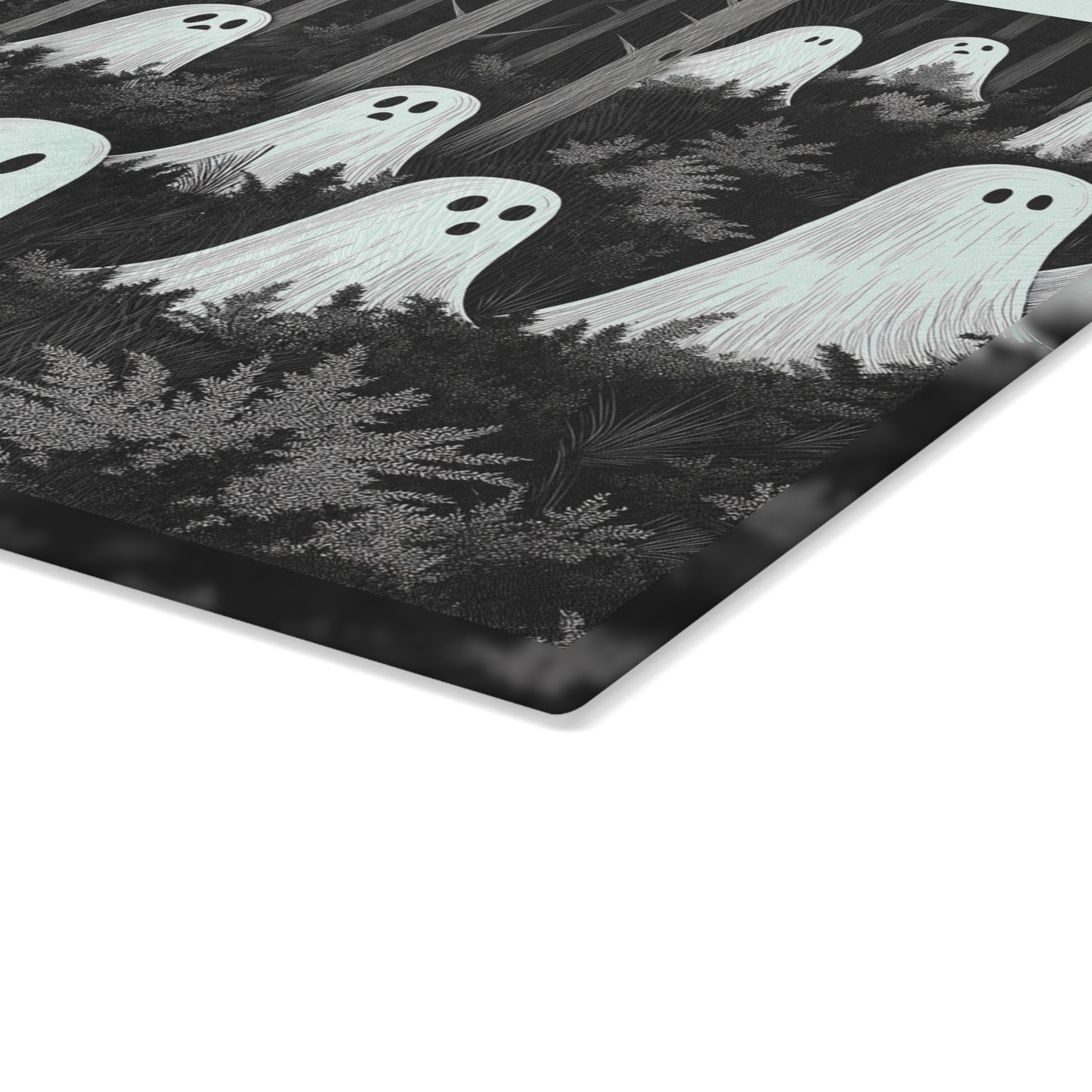 Forest Ghosts Glass Cutting Board