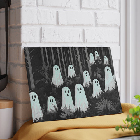 Forest Ghosts Glass Cutting Board