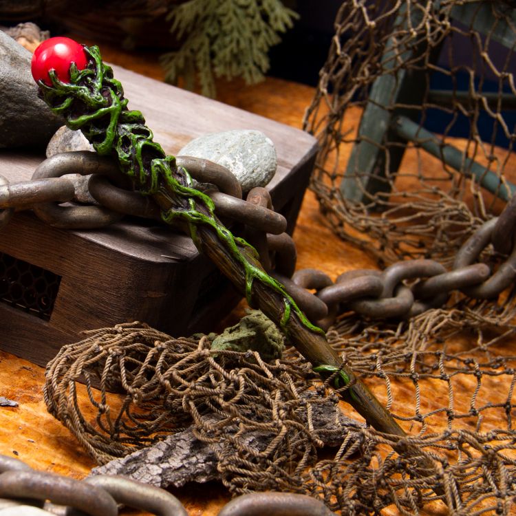 Red Stone Greenman Wand