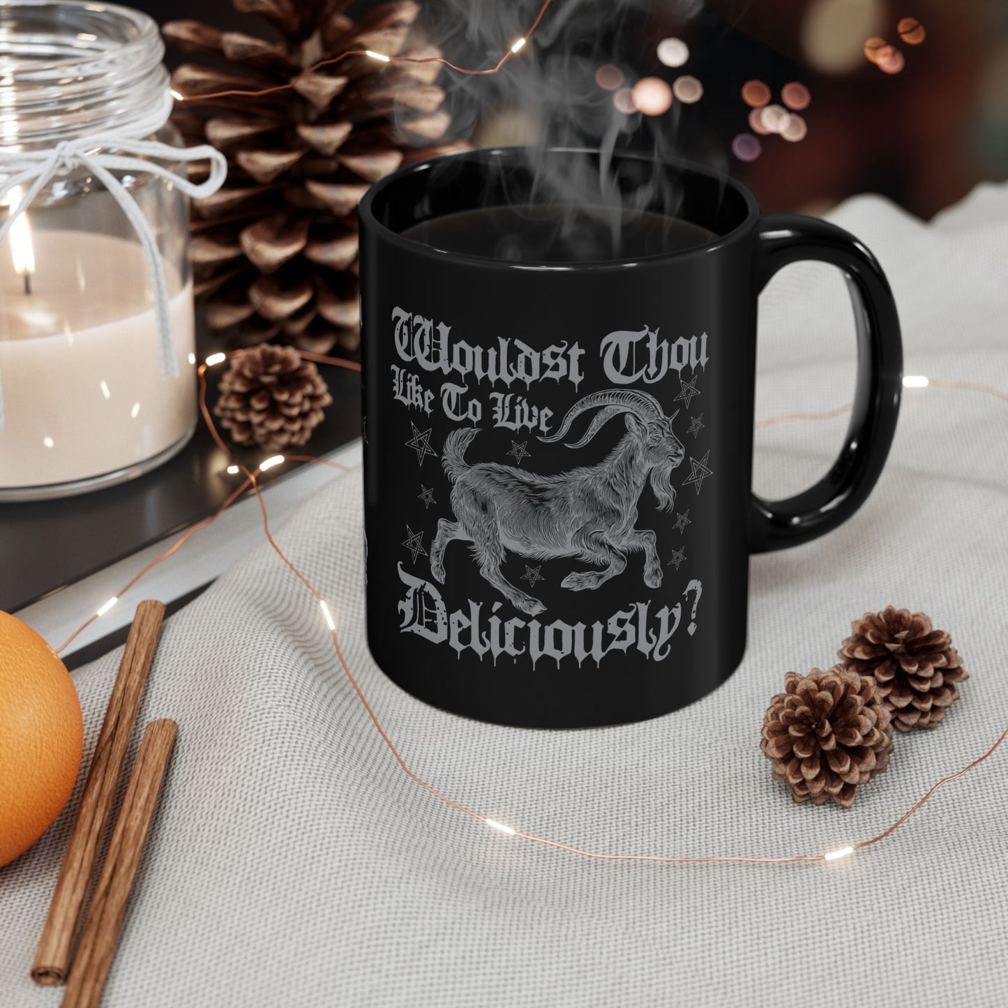 Live Deliciously Black Mug (11oz, 15oz)