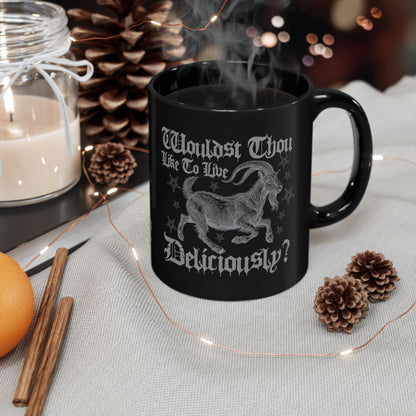 Live Deliciously Black Mug (11oz, 15oz)