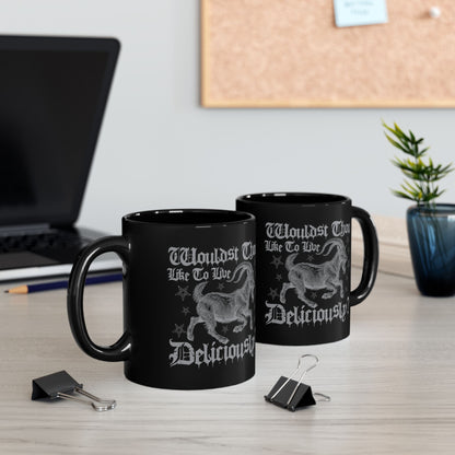 Live Deliciously Black Mug (11oz, 15oz)