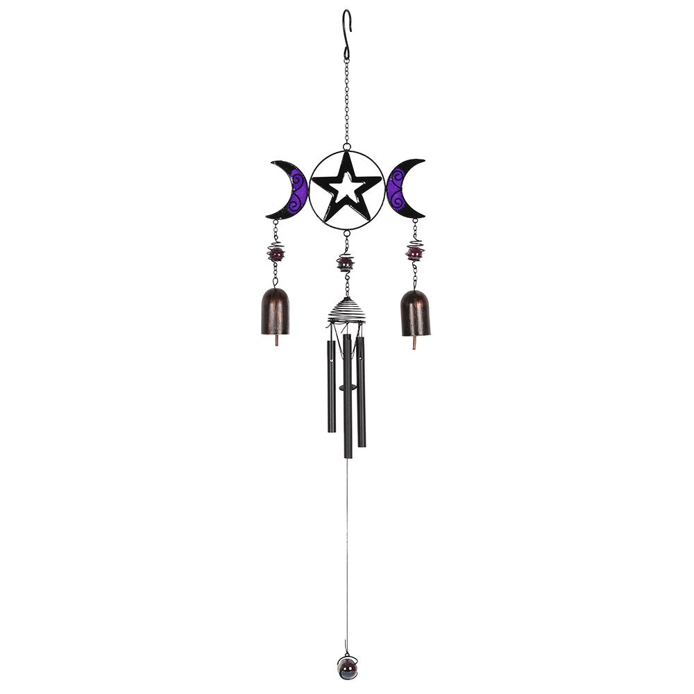 Triple Moon Wind Chime With Bells