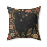 Goat In the Garden Spun Polyester Square Pillow