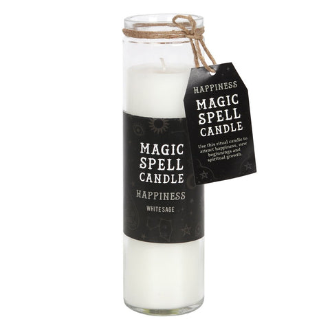 Happiness Magic Spell Glass Candle