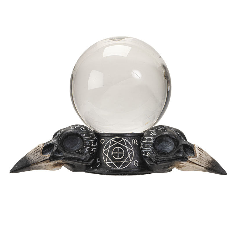 Raven Skull stand w/Crystal Ball
